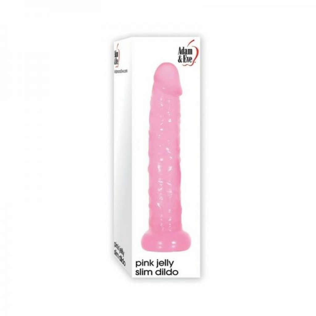 Adam & Eve Pink Jelly Slim Dildo - Tapered Design