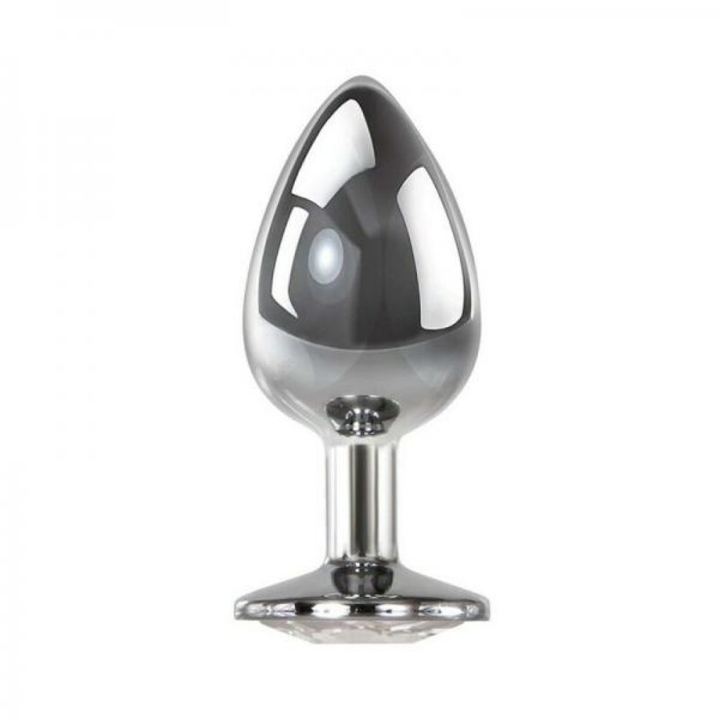 Adam & Eve Clear Gem Anal Plug - Large - Luxurious Sensations