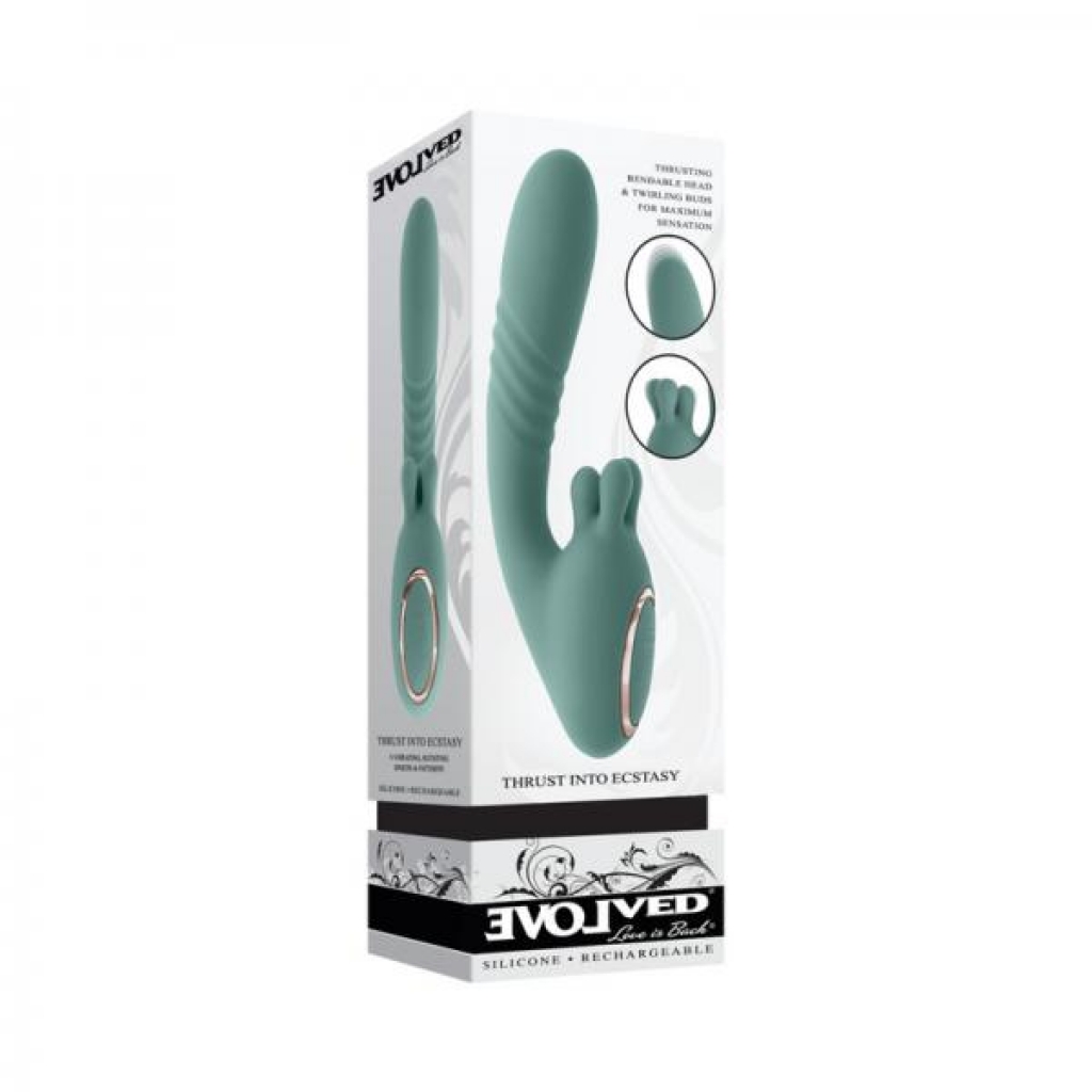 Evolved Thrust Into Ecstasy Vibrating Thrusting Toy - Mint