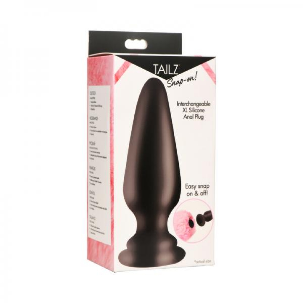 Tailz Interchangeable XL Silicone Anal Plug with Customizable Tails